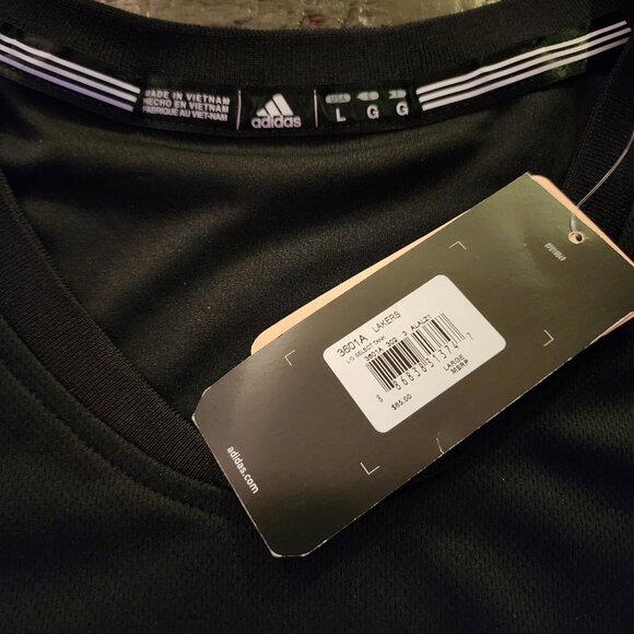 Los Angeles Lakers black Adidas size L jersey. NWT. - Picture 4 of 10